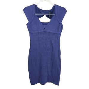 Y2K Guess Los Angeles Blue Bodycon Bandage Dress Size MD Party Hoco Wedding